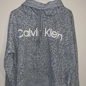 Calvin Klein Gray Animal Print Hoodie